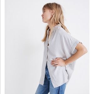 Madewell Central Shirt In Navy Gingham